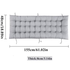 CLLC Sun Lounger Chair Cushions, Sundlight Patio Cushions Chaise Outdoor Mattress Recliner Quilted Thick Padded Seat Cushion Reclining Chair Rocking with Ties (Navy Blue, 155x48x8cm/61x18.89x3.14in)