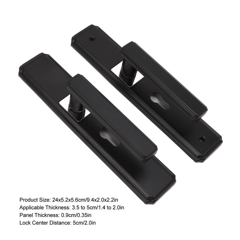 Door Lever Lock Universal Aluminium Alloy Black Door Security Latch