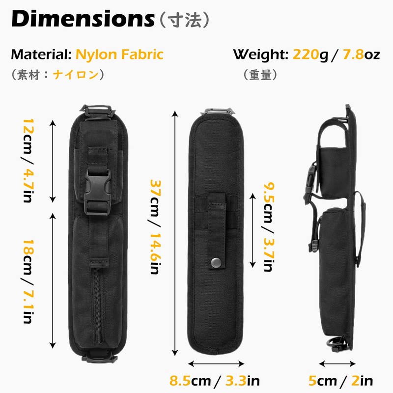 TRIWONDER Molle Glasses Bag, Tactical Glasses Case, Military Shoulder Attachment