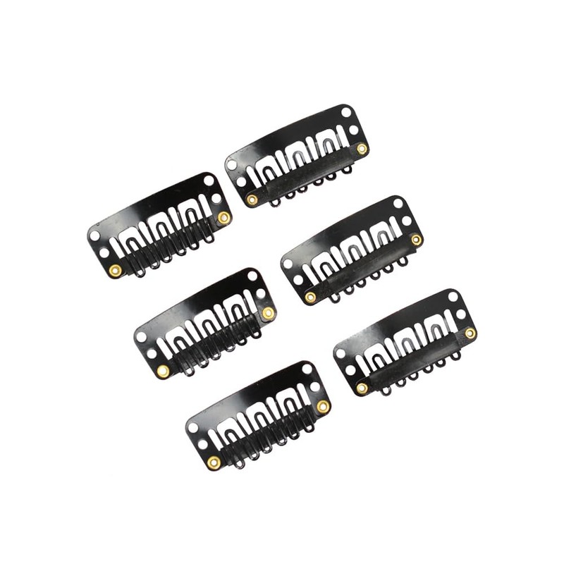20 Pieces 32mm Hairpieces Snap Clips U Shape Hair Extensions