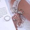 Iaceble Boho Layered Snake Knuckle Ring Silver Stackable Serpent Open