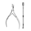 MKEAWWU Nagelhautentferner,Set Nagelhautzange Aus Edelstahl Cuticle Pusher Und Cuticle Nipper