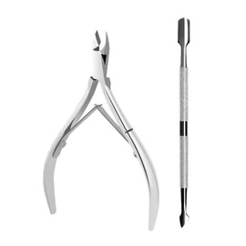MKEAWWU Nagelhautentferner,Set Nagelhautzange Aus Edelstahl Cuticle Pusher Und Cuticle Nipper Cutter Nagelhaut Nagelhautschneider Nagelhautschere Nagelhautknipser