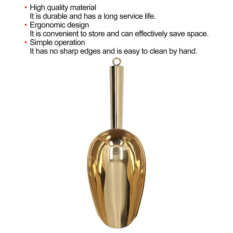 Ice Scoop, Stainless Steel Ice Bucket Scoop, U-shaped Ice Scoop,