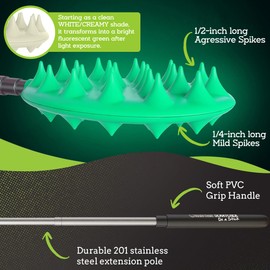 Cactus Extendable Back Scratcher for Men & Women, 29" Long Telescopic Backscratchers for Adults, Ideal Gift for Dad & Mom, Double-Sided Back Scratcher & Itch Reliever for Back, Head & Body (Glow)