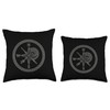Compass Vinyl Rose Shantycore Symbol Throw Pillow