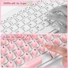 Kingdder 70 Pcs Keyboard Cover for Long Nails with Letters