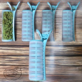 Moneyful Dyed Gloves Hair Color Air Bang Hair Roll Clamp Type 10 Blue / 머니풀 염색장갑 헤어컬러 에어뱅 헤어롤 집게형 10개 블루