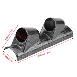 Gauge Holder, Universal Car Meter, Column Gauge, High Performance Racing Gauge, Track Holder for Pod Holder (Double Hole)