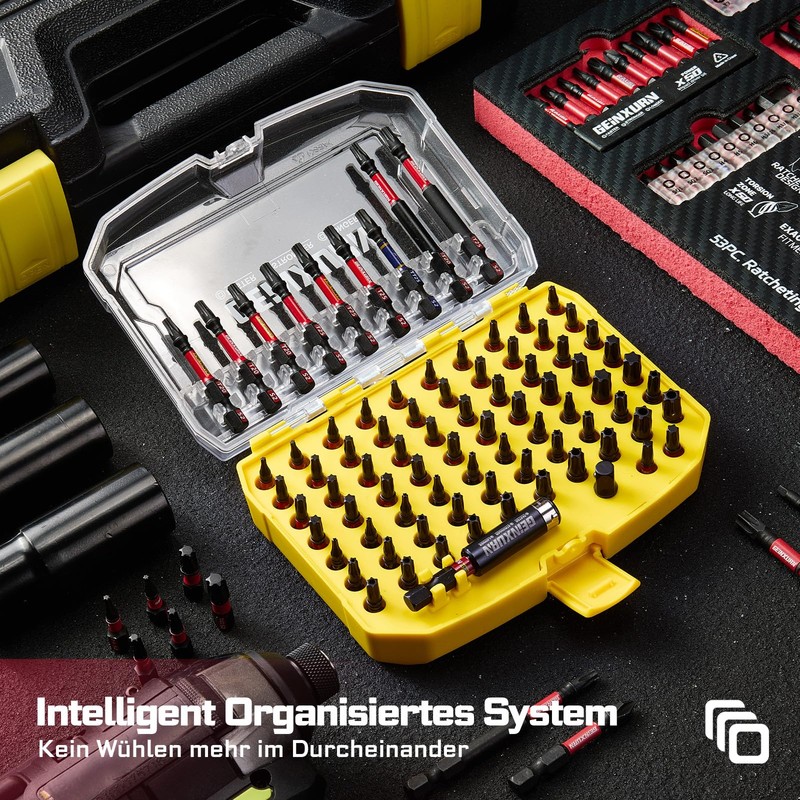 Geinxurn 83-Piece Impact Resistant Screwdriver Bits Set Torx / Security