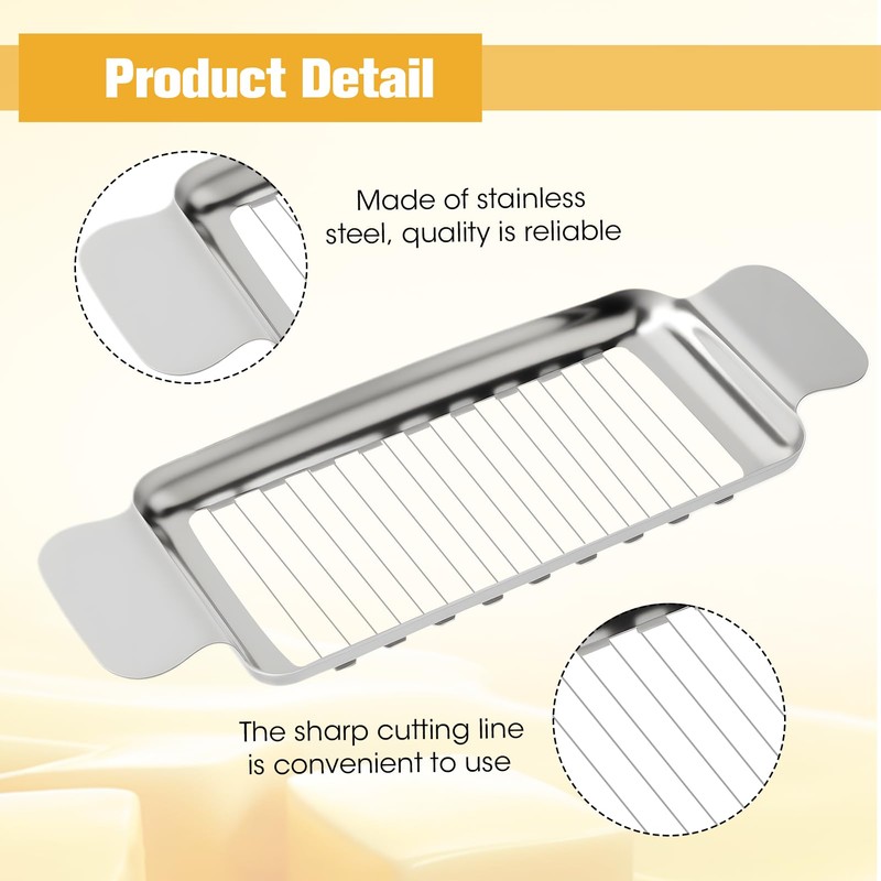 EBQOSK Butter Slicer Cutter, Stainless Steel Butter Cutter Slicer -