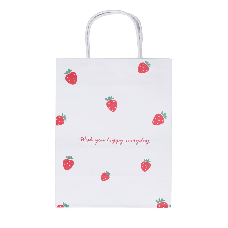 10Pcs Gift Bags Medium Size Reusable Odorless Strawberry Pattern Widely