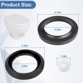 34120 Waste Ball Seal for Thetford Style II & Style Plus Toilets, RV Toilet Seal Replace with Aqua-Magic Style II, Style Plus, Style Lite and Residence - Rv Toilets Part for Thetford Includes Gasket