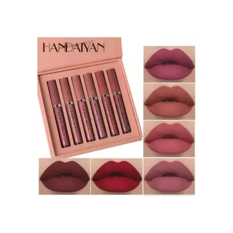 Kit De Labios Mate Hermoso, Set De Regalo De 6