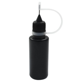 Zorfeter 10 Pcs 20ml Black Precision Tip Applicator Bottles, Metal Needle Tip Squeeze Bottle for Glue Liquid Acrylic Painting DIY Crafts Etc