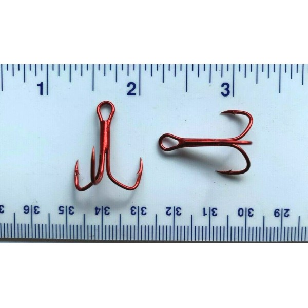 Matzuo 500 Matzuo 340060 Red Chrome Sickle Treble Fishing Fish
