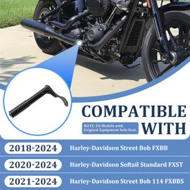 KUAFU Passenger Footpegs Crash Bar Compatible with 2018-2024 Harley Davidson Softail Street Bob FXBB FXST Rear Foot Pegs Bar Frame Slider Black