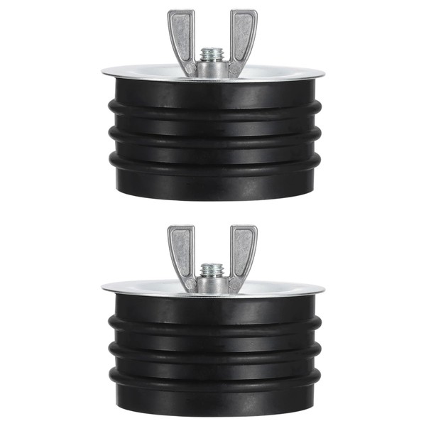 PATIKIL 3 Inch Sewer Cleanout Cap, 2 Pcs Steel Mechanical