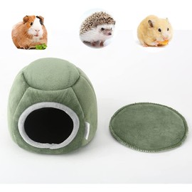 TianYun MJ - Hamster Bed Washable Guinea Pig Cage Accessories Small Animal Bed Hideout for Guinea Pig, Hedgehog, Hamster, Sugar Glider (Green)