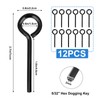DENGXINWEI 12pcs 5/32 inch Standard Hex Dogging Key with Full