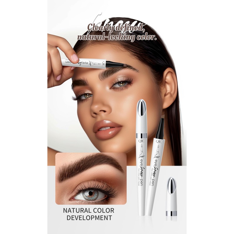 Liquid Eyebrow Pencil - Tattoo Eyebrow Pen with Fork-Tips Long-lasting