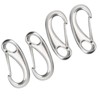 4pcs 100mm Heavy Duty Snap Rope Hook Stainless Steel Spring