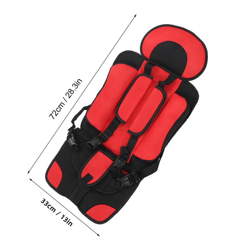 Children Safety Seat Simple Car Portable Seat Foldable Adjustable Strap