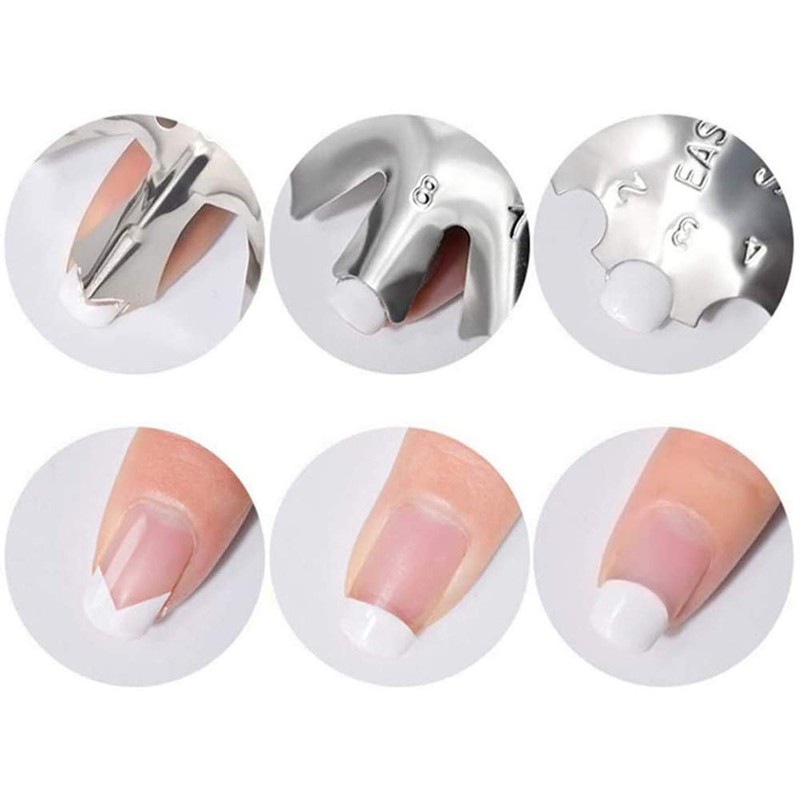 POFET 3 Sizes Nail Art French Tips Edge Smile Cut
