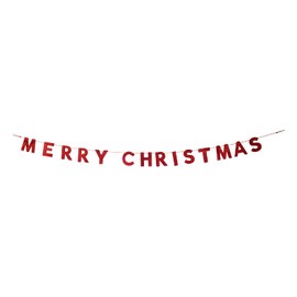 Riffelmacher 12459 Merry Christmas Garland, Size 190 x 10 x 0.7 cm, Red, Hanging Decoration, Letter Garland, Lettering, Decoration, Christmas