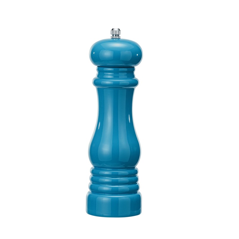 Creative Co-Op Rubberwood Elegance Pepper Mill, Blue