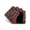 Black Cat - Set of 4 Coasters - Leslie Gerry
