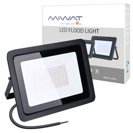 MIHEAL Ultra-Thin 10W 20W 30W 50W 100W LED Flood Light Spotlight Led Search Lamp 110V Floodlights for Outdoor Garden Street Square (Warm White, 100W)