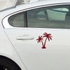 NBFU Decals Palm Tree Tropical 10 (Burgundy) (Set of 2)
