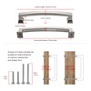 TUNNY 10 Pack Cabinet Handles-Brushed Nickel 5"/128mm Screw Spacing Drawer