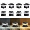 MOON-DE-AGE 8 Pack Fence Post Solar Lights Outdoor, 3 Modes