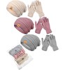 6 Pcs Winter Hats Gloves Set, 3 Pcs Winter Knitted