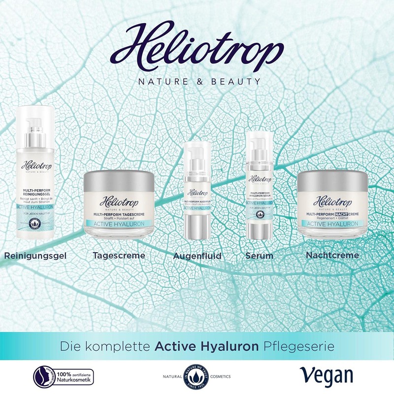 Heliotrop Anti-Ageing Face Serum for Dry Skin, Vegan Natural Cosmetics,