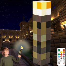 YRBXZXA Linterna MC de Luz con Montaje en pared, Antorcha MC con Montaje en Pared para Lámpara de Antorcha, con Control Remoto, Recámara de Niños, Sala de Estar, Sala de Juegos, Juego de Rol.