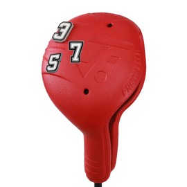 FRANKTECH Golf Head Covers, EVA Plastic Golf Club Covers for Driver Fairway Woods Hybrid, Driver Headcover with Pins, Fit All Right-Handed Golf Clubs, Easy On Off, Washable (Red Wood Cover)