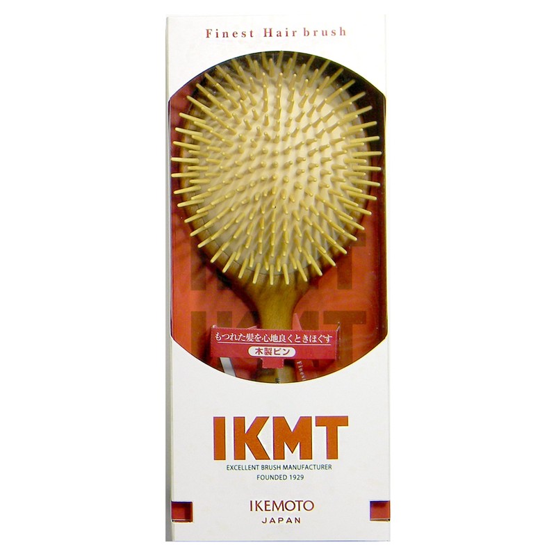 Ikemoto Brush IKH3726 Hair Brush/IKMT Wood Cushion Brush: Normal (M)