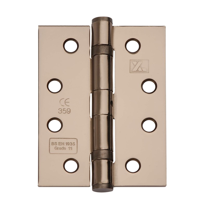 Excel XL869-BLNK Pair of 4" Grade 11 Door Hinges, Black