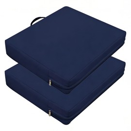 2Pcs Stadium Seat Cushions, Extra Thick 3.15" High-Density Foam Bleacher Cushion, Waterproof Portable Seat Cushion for Sports Events, Camping, Travel & Chairs