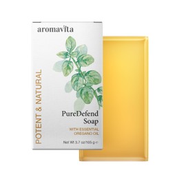 AROMAVITA Oregano Oil Soap Bar - Natural Plant Therapy Hand Soap & Body Wash Oregano Extract Soap - Topical Skin Cleanser Oil of Oregano Soap Bar - for Acne, Eczema, Foot and Nail Problems, 1-pack