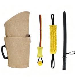 Dog Bite Sleeve Training Large Dogs 4 pcs Included Dog Bite Work Equipment Stick Fits Pitbull German Shepherd Belgian Malinois Puppy Biting Tugging Interactive Play