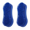 NIYATA 2Pcs Horse Grooming Brush,Blue Horse Brushes for Grooming,Equestrian Massage