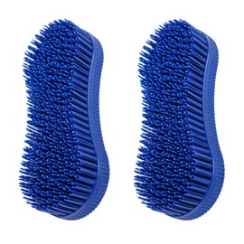 NIYATA 2Pcs Horse Grooming Brush,Blue Horse Brushes for Grooming,Equestrian Massage Tool for Horse Grooming Care,Multifunction and Durable,Easy to Clean