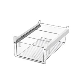 BIINONE Large Fridge Drawer Organizer 14in-20in Upgradation Refrigerator Undershelf Drawer, Extra-Deep Storage Deli Meat, Cheese, Eggs, Fruit, Vegetable