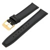 MARCHEL WB Leather Bracelet Gold Clasp Watch Strap Grained Cowhide