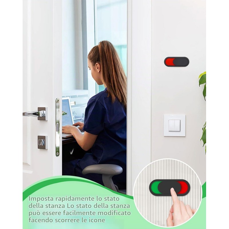 LEEQBCR 2 Pezzi Cartello Privacy, Indicatore per Porta Scorrevole per
