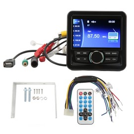 Qiilu Estéreo de Radio Marino,Para Yates, Vehículos, Barco Marino, Radio, Coche, Receptor Estéreo, Bluetooth, MP3, MP5, Reproductor Multimedia, Resistente al Agua, Música sin Pérdidas